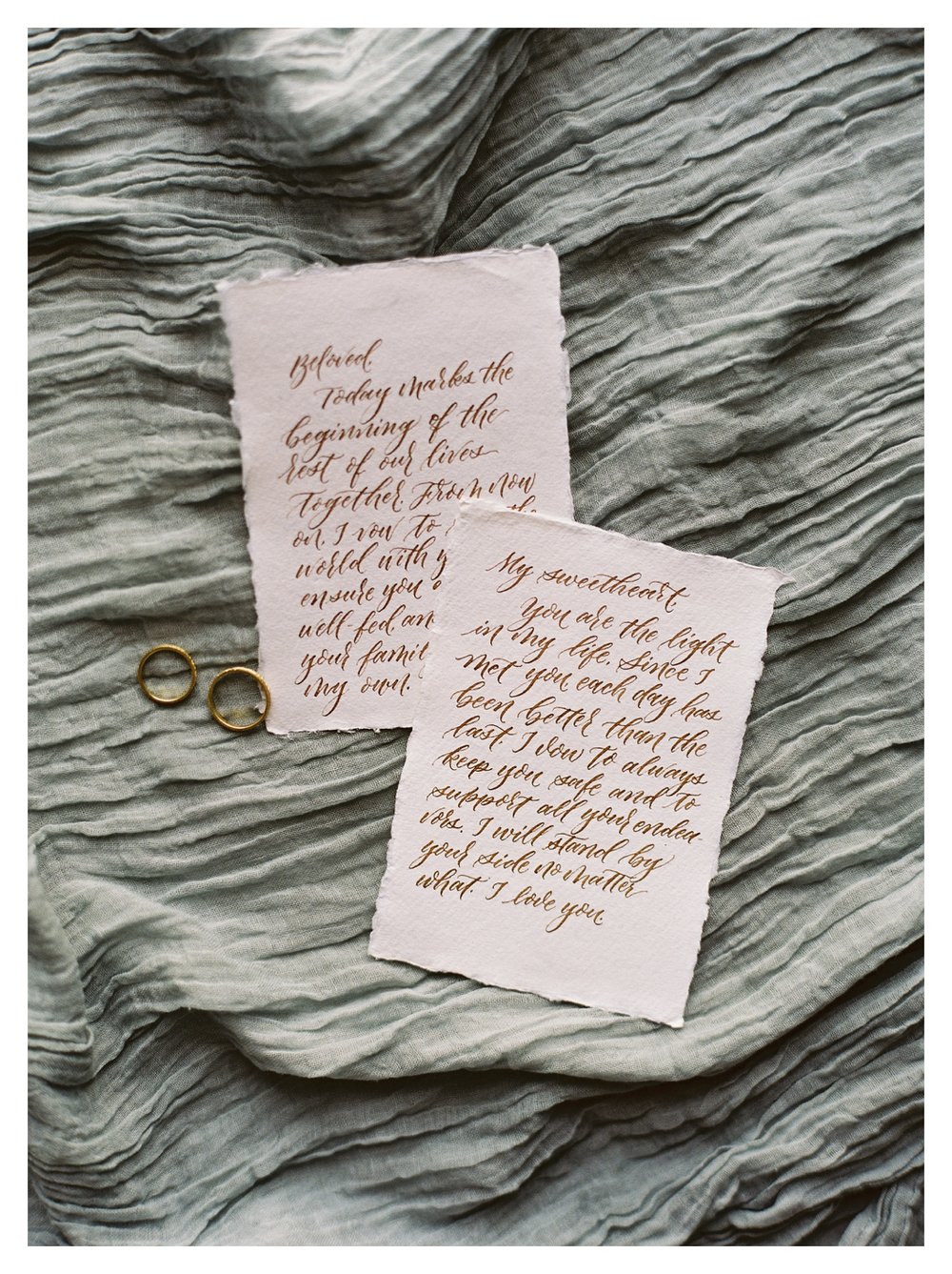 wedding vows, wedding calligraphy, wedding rings, wedding details