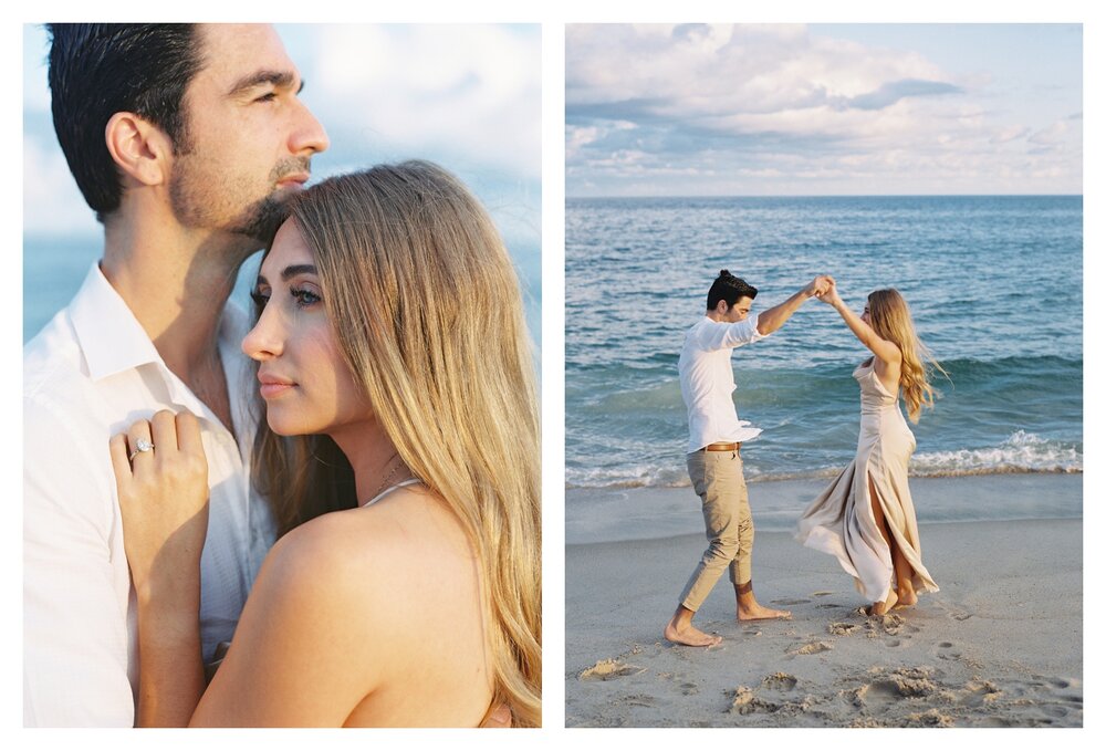 dancing on the beach engagement photos 