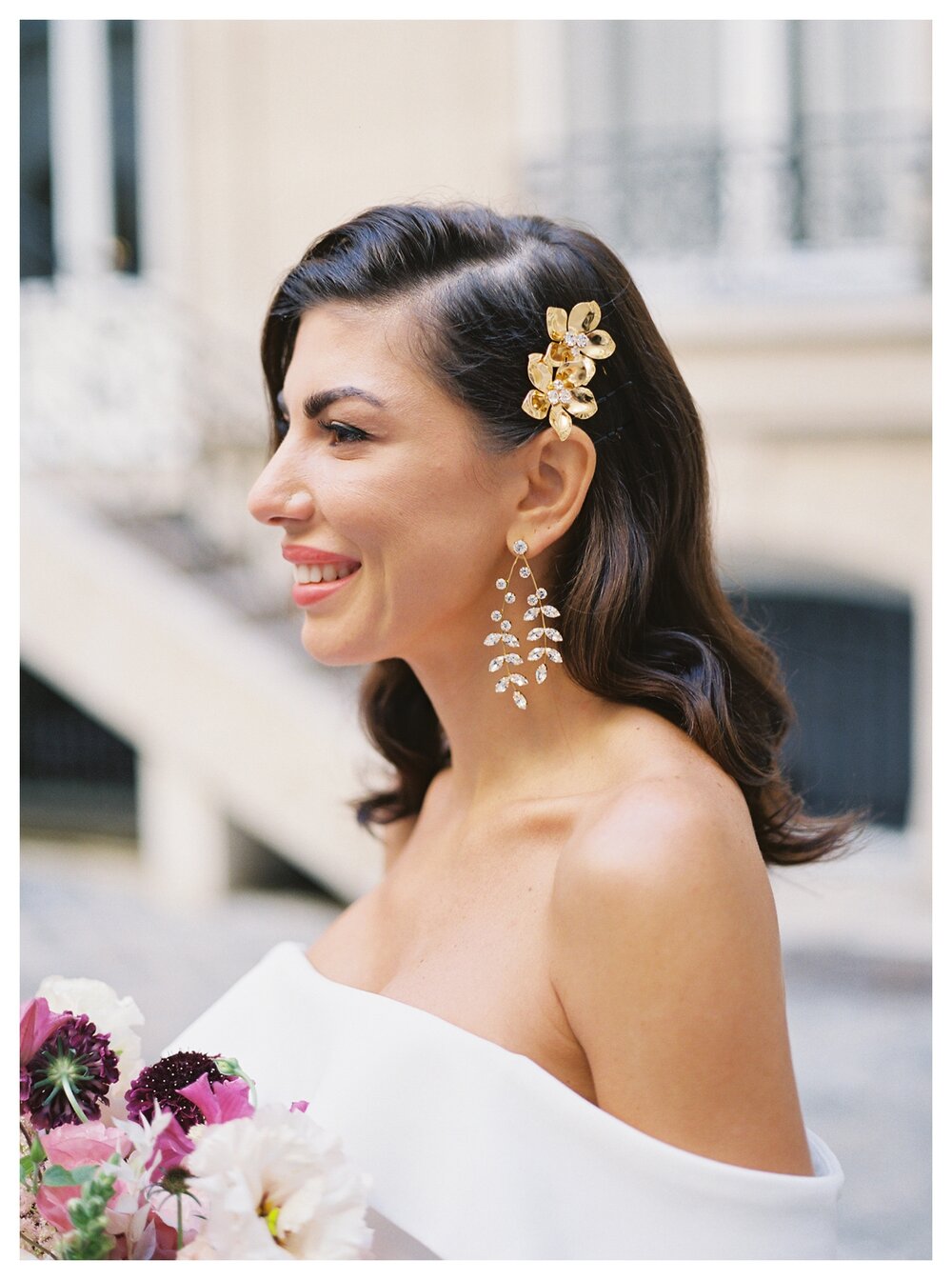  bride accessories, wedding hair, bride earrings, bridal comb, bride portrait, bardot wedding dress  