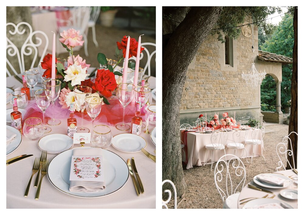  tuscany table setting, villa le fontanelle wedding in florence, florence wedding decor, pink and red wedding, tuscany wedding ideas, tuscany wedding decor, tuscany wedding venue, tuscany wedding villas, florence wedding venue, tuscany wedding photography  