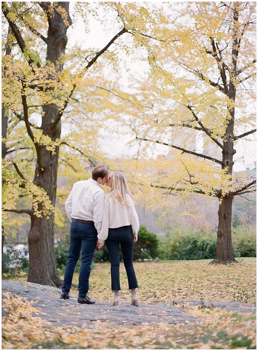  fall engagement session in central park 